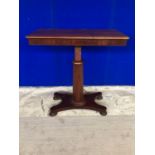 Victorian mahogany adjustable table, standing on a hexagonal support. W 90 D 45