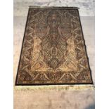 Arts and Crafts style wool centre rug 180 x 120