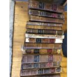 Collection of 20 leather bound books.