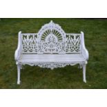 Cast iron garden bench with horseshoe back W 105 H 88 D 43