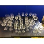 Collection of wine and other glasses.