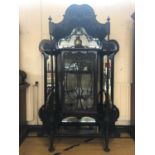 Superb Chinese Chippendale style mahogany display cabinet W 150 H 220 D 50