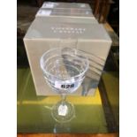 Unused set of 8 Tipperary crystal goblet glasses W 10 H 20
