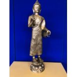 Brass standing Buddha H 80