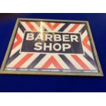 Barber shop framed advertisement W 66 H 50