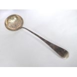 Plain Georgian Old English pattern silver soup ladle. London 1799. Maker: Richard Crossley. 12''