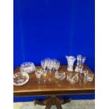 Fine collection of vases, serving bowls, tall glasses etc.