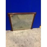 Victorian mahogany mirror with inverted sides and gilded bezel W 128 H 104