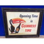 Opening Time is Guinness, framed advertisement W 75 H 63