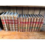 History of The Rebellion and History of England: 15 leather bound books W 52 H 22