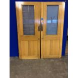 Pair of oak shaker style doors W 82 H 206