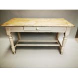 19th C. painted pine kitchen server.