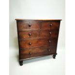 Victorian mahogany chest of drawers.