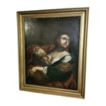 19th C. gilt framed oil on canvas.