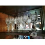 Five Waterford Crystal wine glasses
