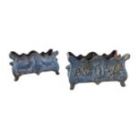 Pair of 19th C. cast iron planters.