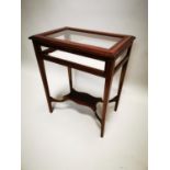 Edwardian inlaid mahogany display cabinet.