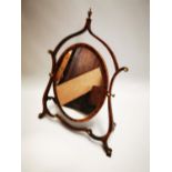 Regency rosewood dressing table mirror.