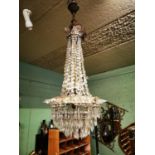 19th C. French cut crystal chandelier.