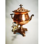 19th C. brass and copper samovar.