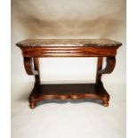 William IV mahogany console table.