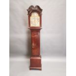 18th C. mahogany long cased clock.