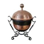 Edwardian copper coal bucket.