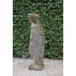 19th C. sandstone figure of a lady.