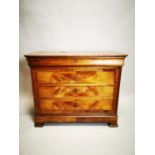 19th C. cherry wood chest of drawers.