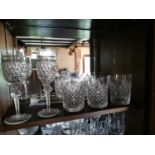 Five Waterford Crystal glasses