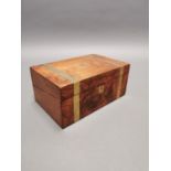 19th C. rosewood writing box.