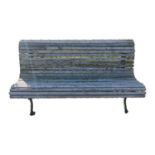 Cast iron and wooden garden bench.