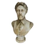 19th C. alabastar bust.