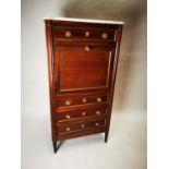 Late 19th C. mahogany chest of drawers.