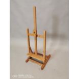 Pine table artist easel.