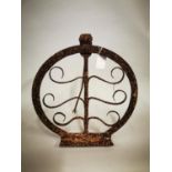 19th C. wrought iron Irish griddle.