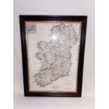 Framed map of Ireland.