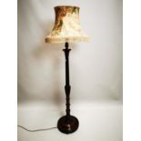 1920s carved mahogany standard lamp.