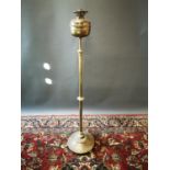 19th. C. brass standard lamp.