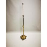 Victorian brass standard lamp.