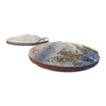 Pair of 19th C. sandstone pier caps.