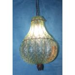 Tulip shaped hanging light