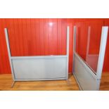 Pair of metal and glass dividers