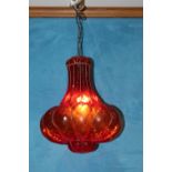 Tulip shaped hanging light