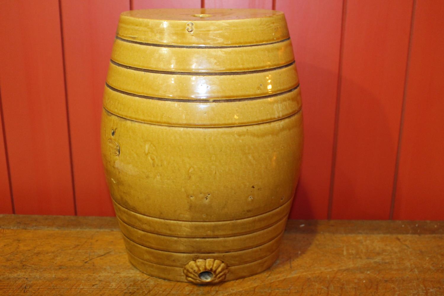 19th C. ceramic three Gallon glazed dispenser