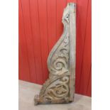 Single carved wooden corbel