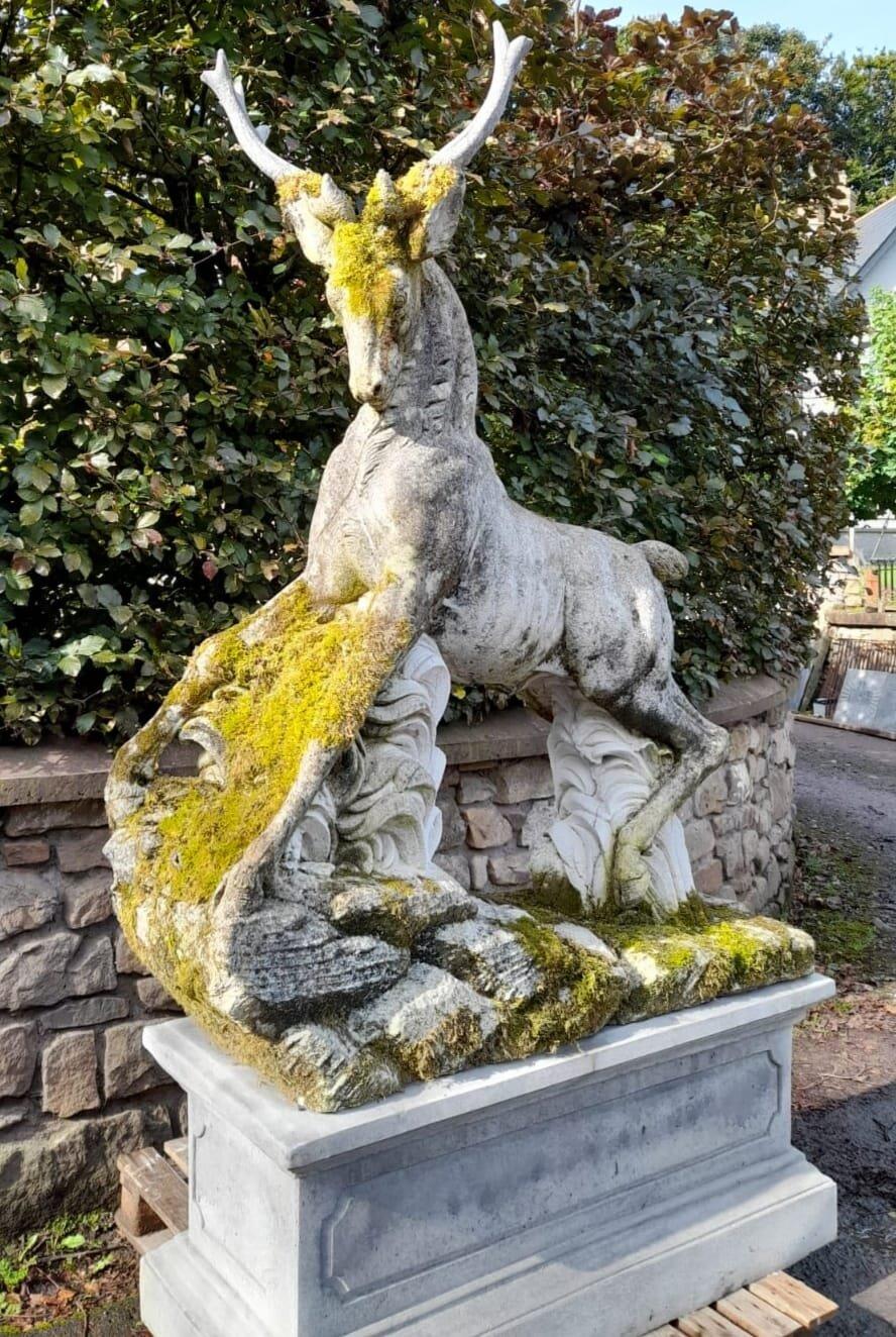 Stone model of a standing Stag - Image 3 of 4