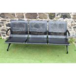 Three seater metal garden seat