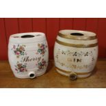 Two ceramic dispensers