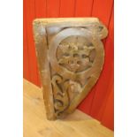 Single carved wooden corbel